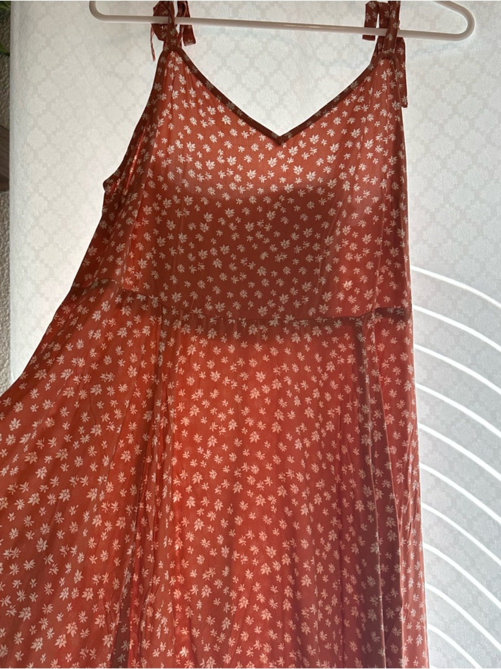 GAP Rust Floral Tie-Strap  Dress